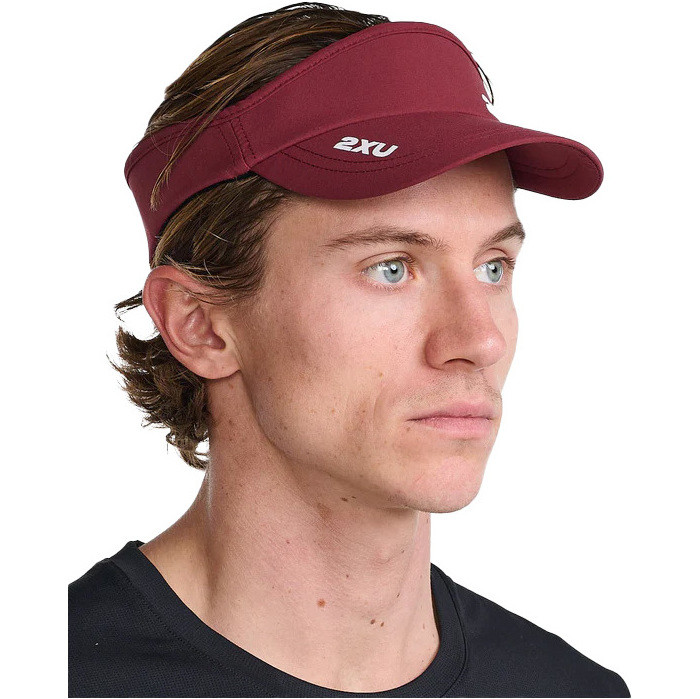 2023 2XU Run Visor UQ5686f - Truffle / White